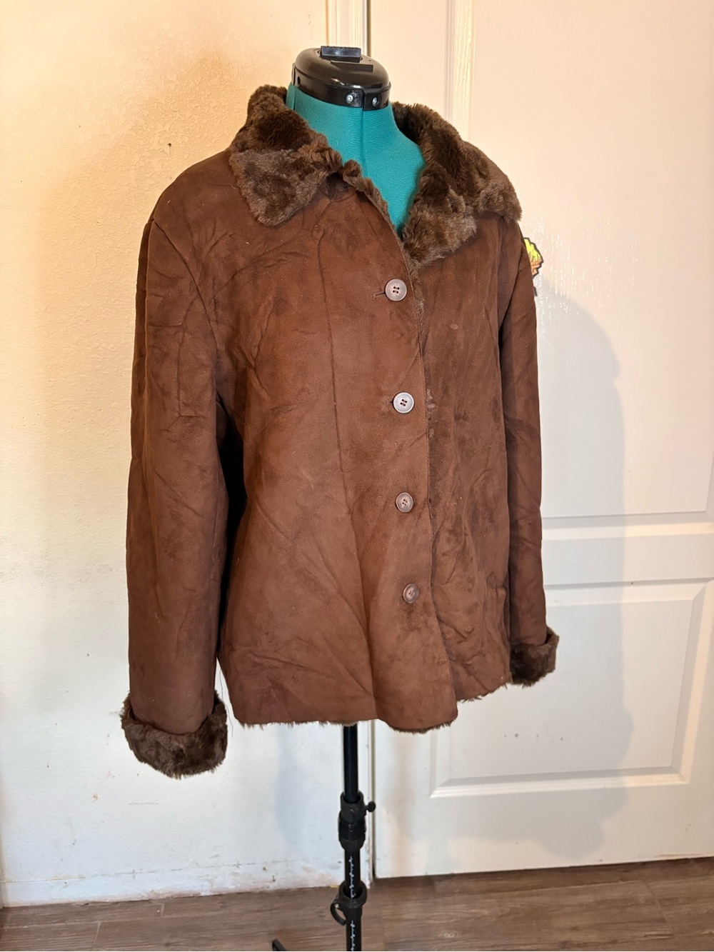 Coaco New York Brown Faux-Suede Shearling Jacket